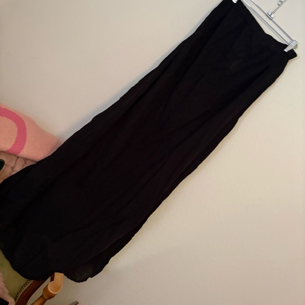 NWT ANTHROPOLOGIE Celandine Black 100% Cotton  Maxi Skirt Size XSmall